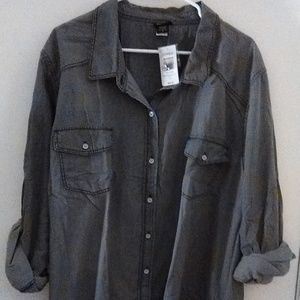 Taylor Grey Wash Denim Button Up Shirt